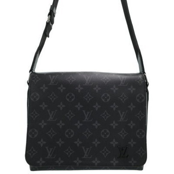 Louis Vuitton Monogram Eclipse Black District Shoulder Bag - Picture 1 of 8